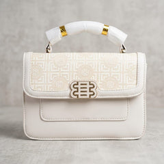 Elegant Monogram op Handle Crossbody Handbag