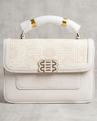 Elegant Monogram op Handle Crossbody Handbag