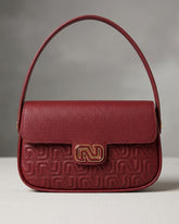 Elegant Embossed Top Handle Shoulder Bag