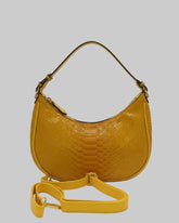 Snakeskin Crescent Shoulder & Crossbody Bag