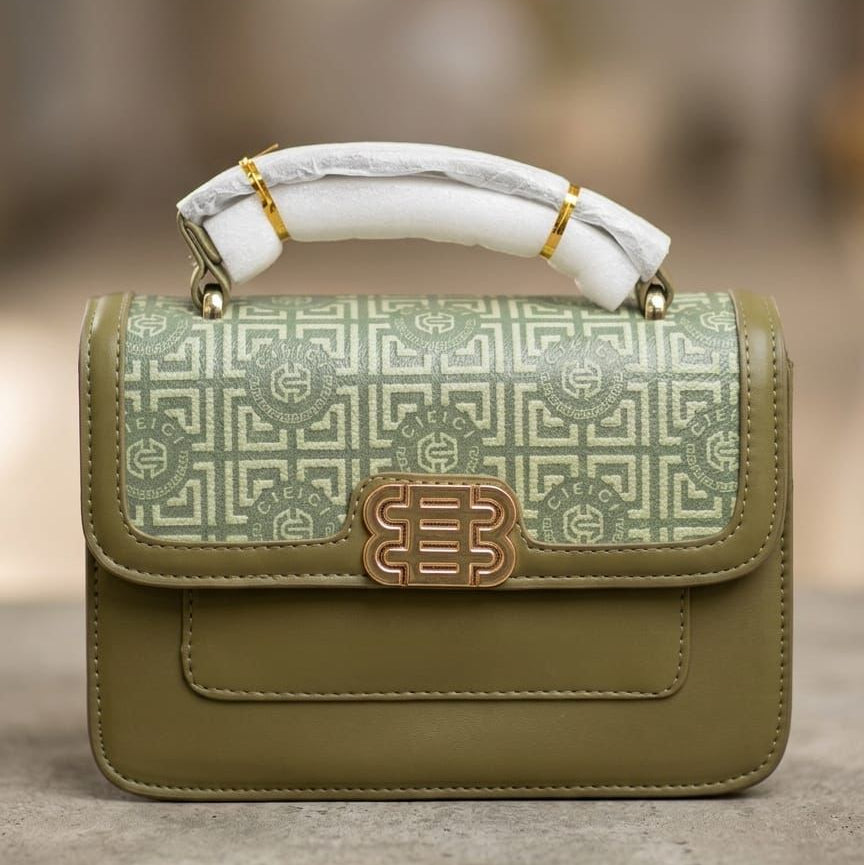 Elegant Monogram op Handle Crossbody Handbag