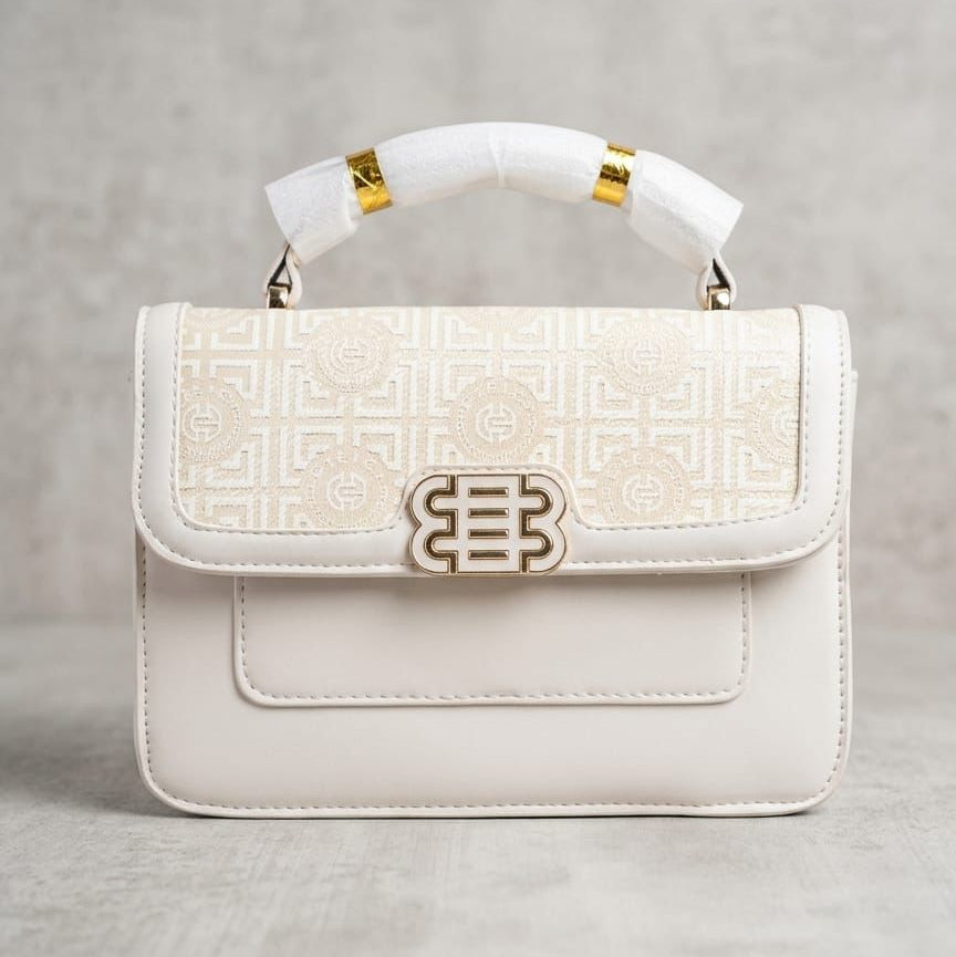 Elegant Monogram op Handle Crossbody Handbag