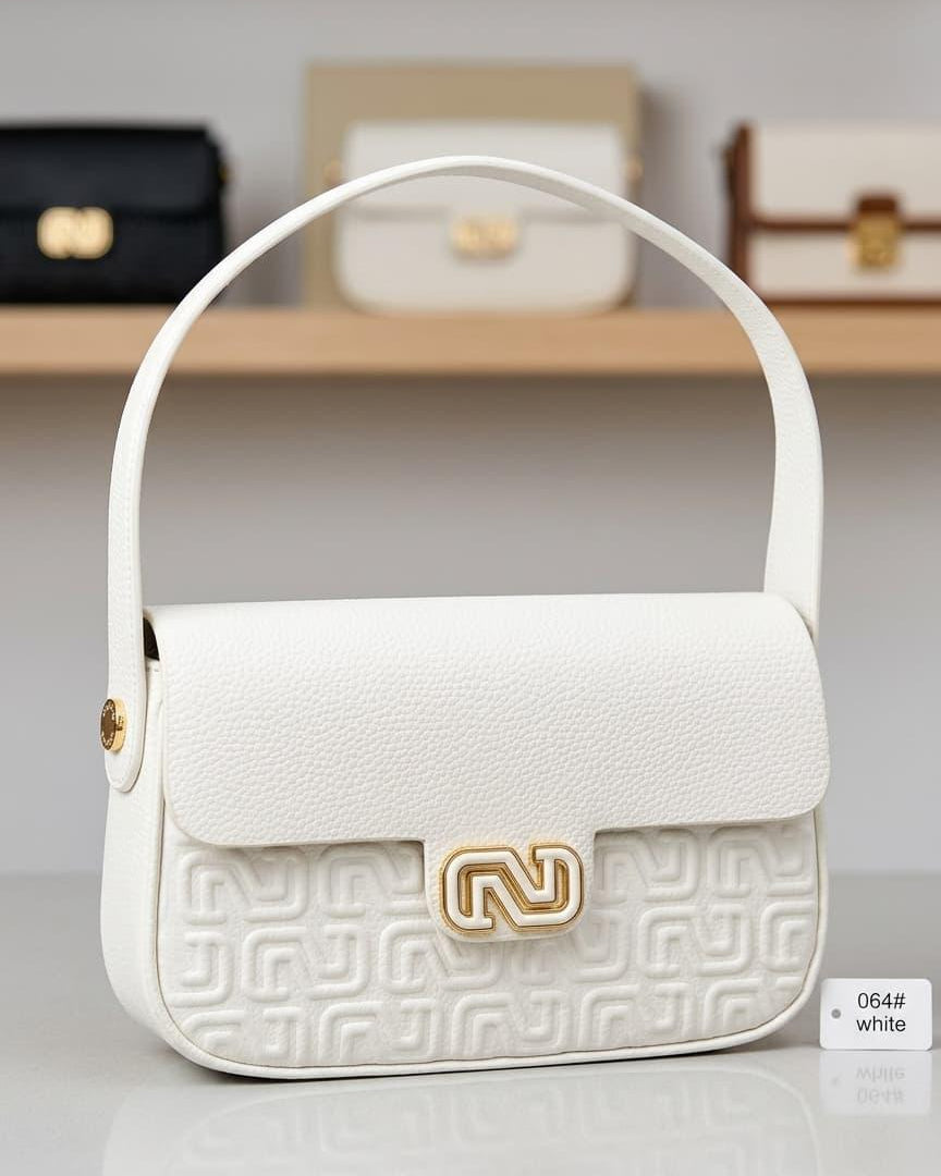 Elegant Embossed Top Handle Shoulder Bag