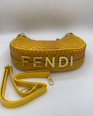 Snakeskin Crescent Shoulder & Crossbody Bag