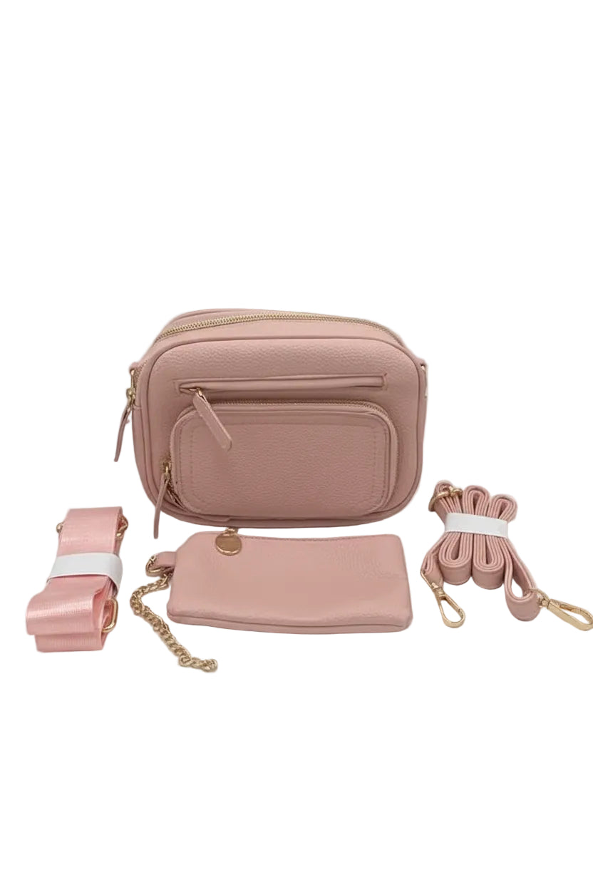 3-in-1 Multi-Zip Crossbody Bag Set