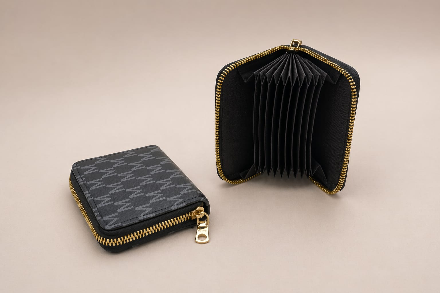 Monogram Zipper Card Wallet