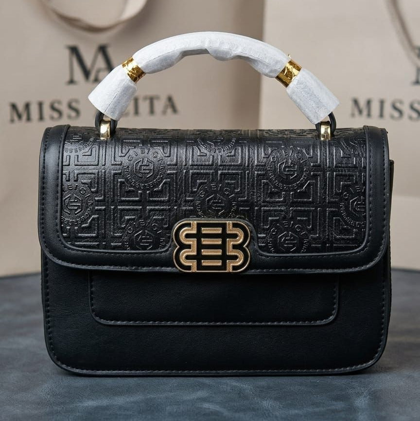 Elegant Monogram op Handle Crossbody Handbag